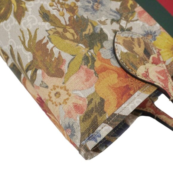 Gucci  Ophidia Small GG Supreme Flora Canvas Tote Bag Multicolor 726762 - Picture 6 of 15